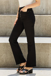 Judy Blue Lauren Bootcut-Jeans in voller Größe mit hoher Taille und Knopfleiste